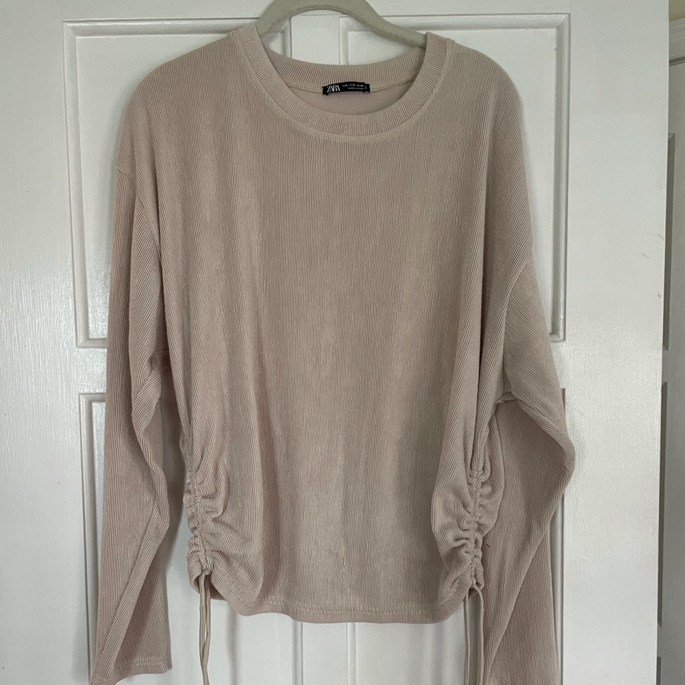 Zara Ruched Long Sleeve Top